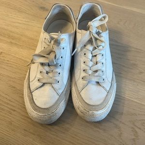 Rag And Bone Women's Army Low Top Leather White Sneaker. Size 38